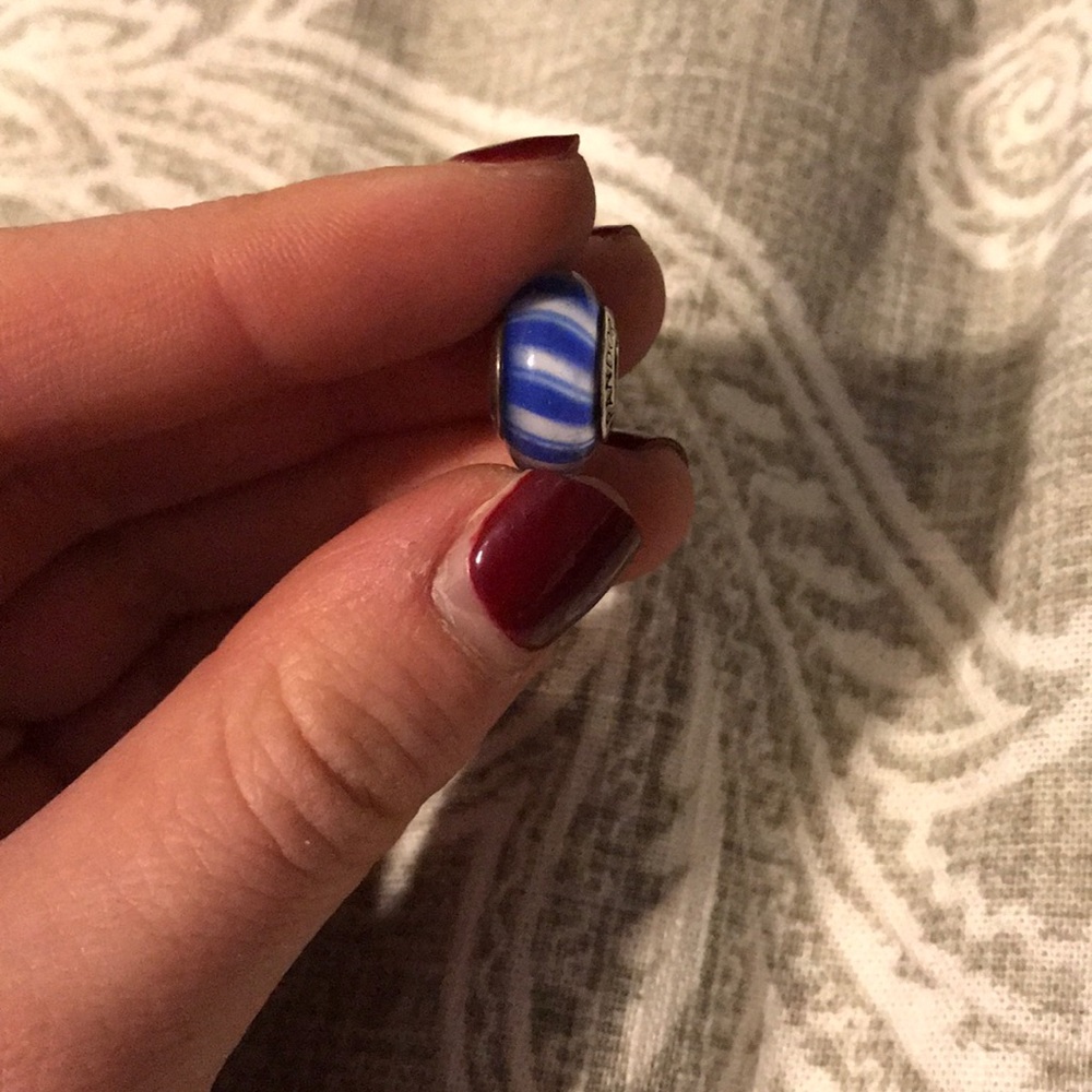 Blue swirl pandora charm